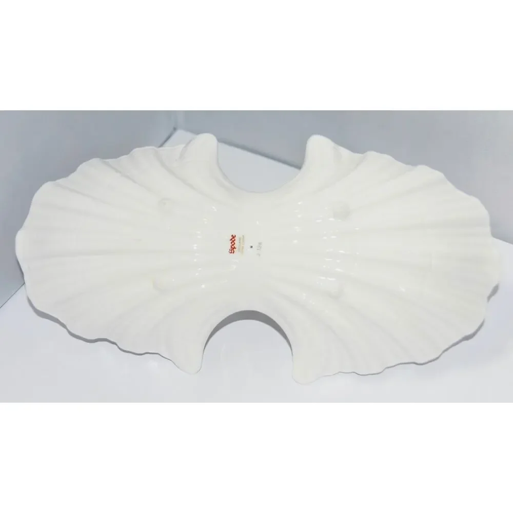 SPODE England Porcelain Bone China Double Shell Relish/Oyster/Trinket Dish